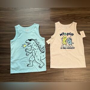 Garanimals Boys Light Blue and Cream Tank Tops size 2T-NWT